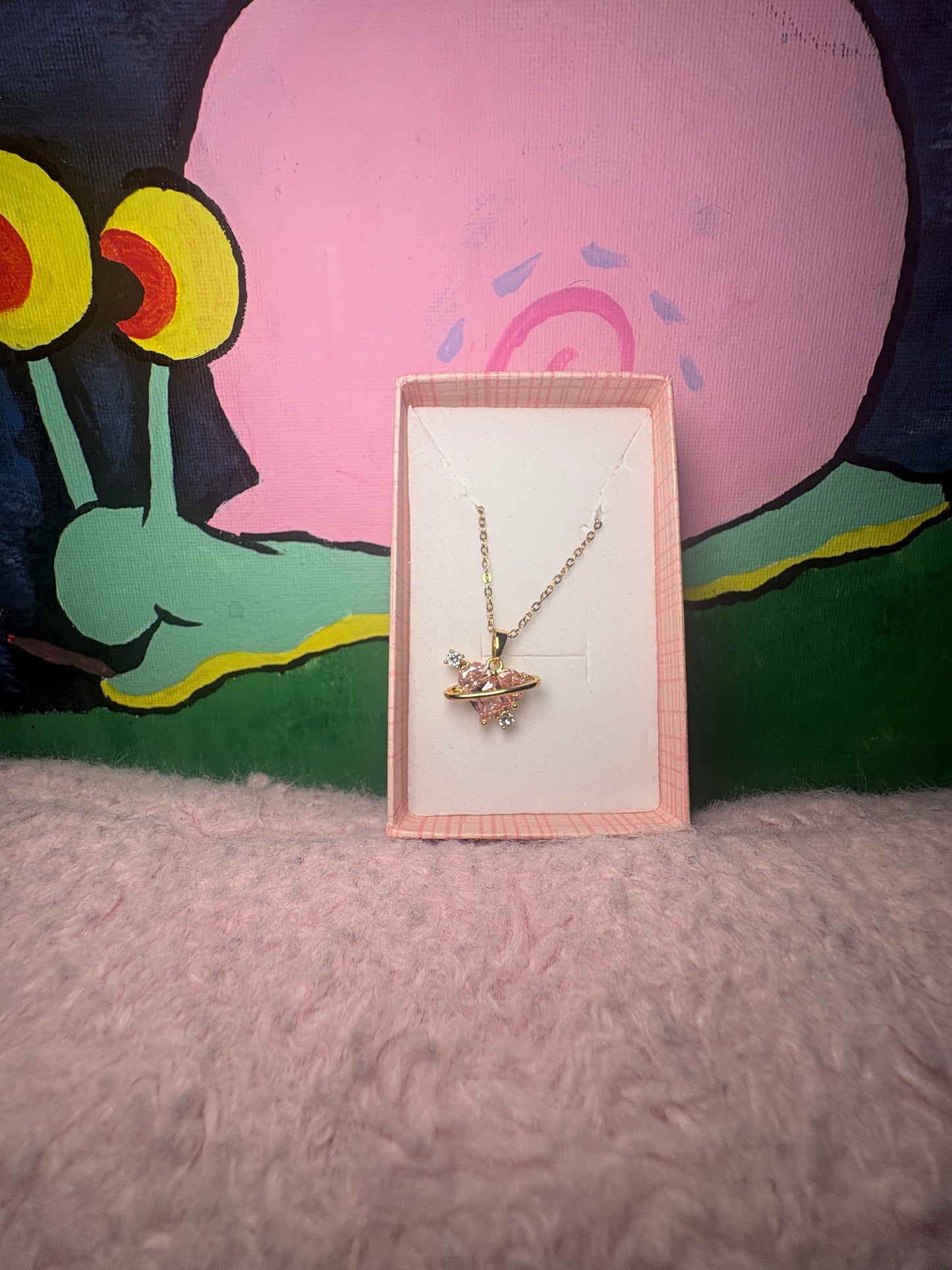Pink heart 3D Necklace