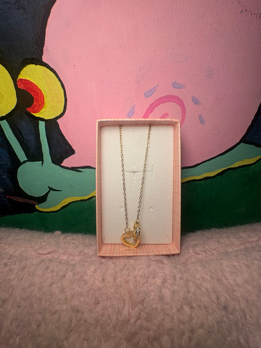 Double heart necklace