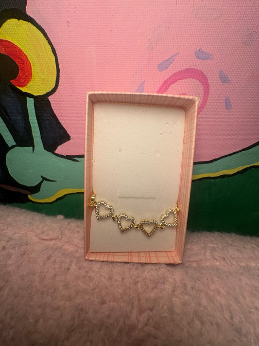 Cut out heart bracelet