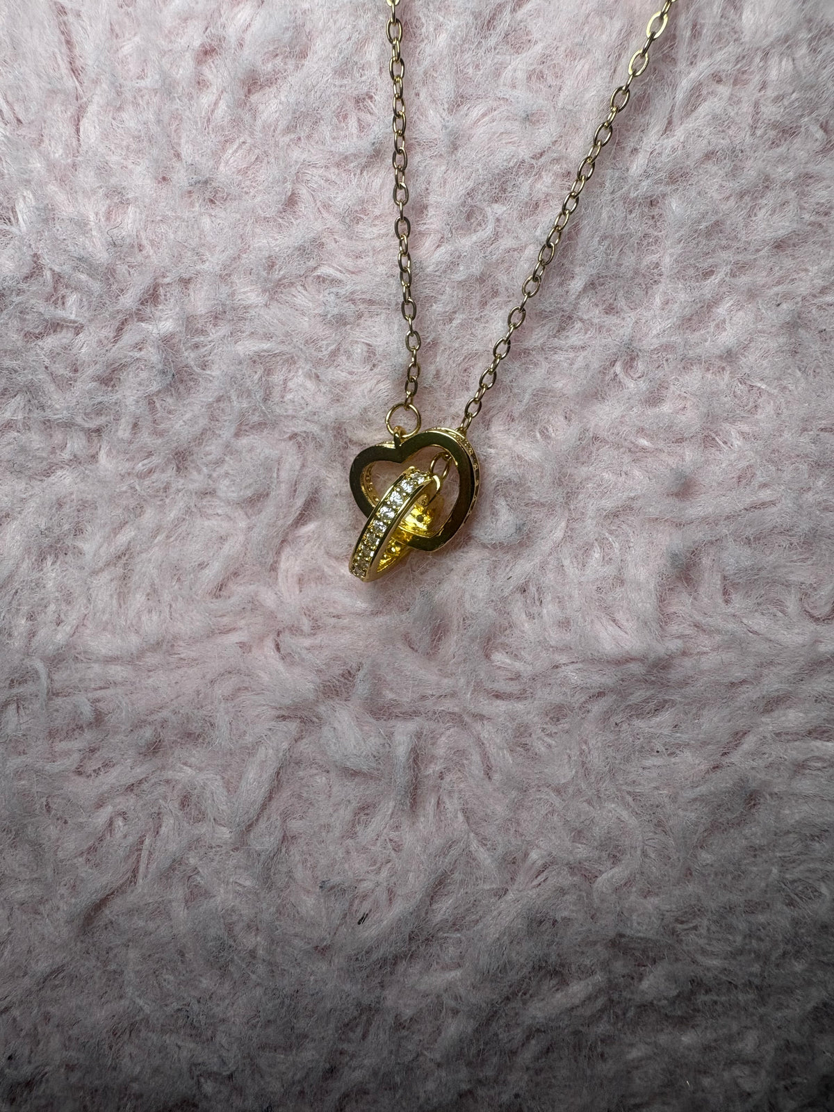 Double heart necklace