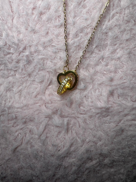 Double heart necklace